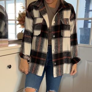 SHEIN Plaid Shacket